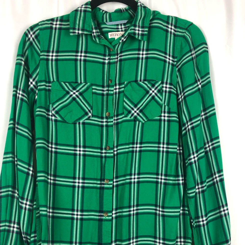 Plaid button downed collated shirt womenswear